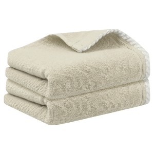 Unique Bargains Bathroom Travel Camp Absorbent Quick Drying Solid Cotton Hand Towels 14" x 28" - 1 of 4