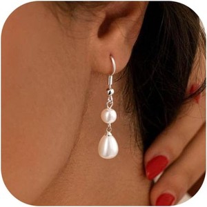 Christmas Gifts Pearl Earrings for Women, Dainty Quality Dangle Earrings Wedding Jewelry for Women Gifts - 1 of 4