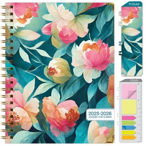 Global Printed Products Hardcover AY 2025-2026 Fashion Planner - 8.5"x11" (Teal Floral) - 1 of 4