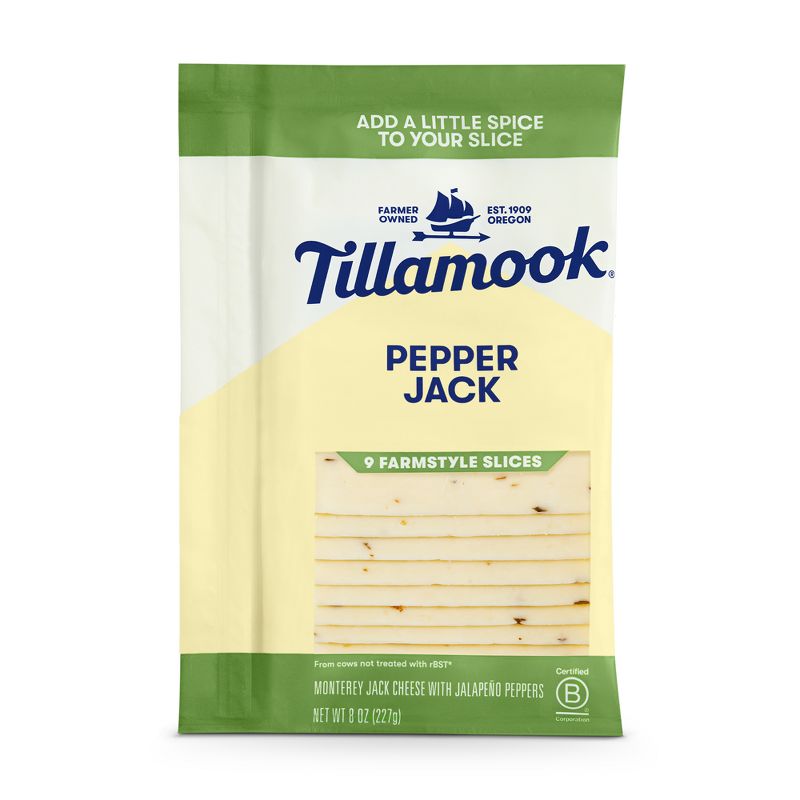 Tillamook Farmstyle Pepper Jack Cheese Slices - 8oz/9 slices, 1 of 6