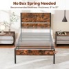 Infans Twin Size Bed Frame w/ Wooden Headboard Under-Bed Storage No Box Spring Needed - 3 of 4