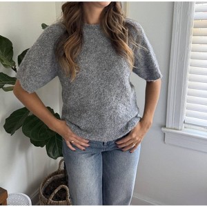 Women's Jude Boucle Knit Short Sleeve Top - Things Between L - 1 of 4