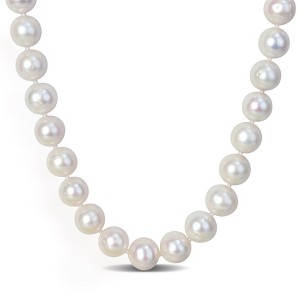 EVERLY JEWELRY |Men's Sterling Silver 9-9.5mm Cultured Freshwater Pearl Necklace and Bracelet 2-Piece Set  - 20 in + 9 in - 1 of 4