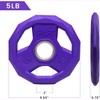 Color Weight Plate 2-Inch Rubber Coated Plate for Barbell, Solid Cast Iron Weight Plates for Strength Training, Weightlifting, Crossfit, Home Gym - 2 of 4
