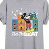 Women's - Disney - Mickey Feel The Beat Oversized Graphic T-Shirt - 2 of 4