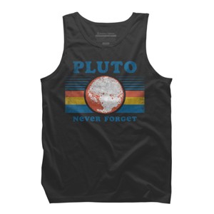 Men's Design By Humans Pluto Never Forget By Tingsy Tank Top - 1 of 3
