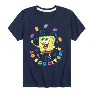 Boys' - SpongeBob Squarepants - So Eggcited Short Sleeve Graphic T-Shirt - 1 of 4