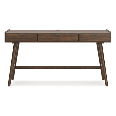 Lyncott 60" Brown Wood Home Office Desk with Drawers