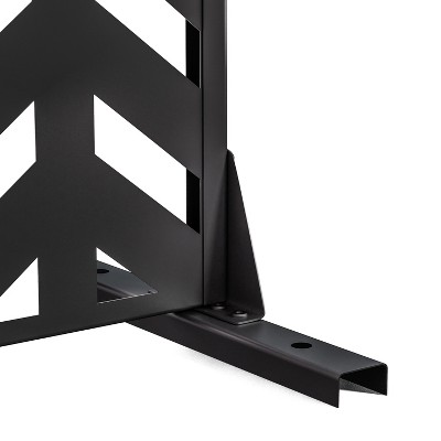 Lirago Metal Outdoor Privacy Screen Freestanding Patio Decorative Screens - 72"x35", Black