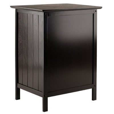 Transitional Brown Solid Wood 1-Drawer Accent Table