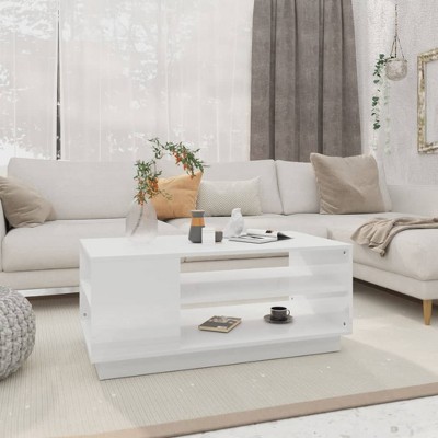 vidaXL Coffee Table White 40.2 in.x21.7 in.x16.9 in. Engineered Wood