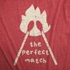 Womens The Perfect Match T Shirt Funny Valentines Day T Shirts for Women - Crazy Dog Women's T Shirt - 2 of 4