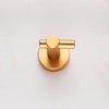 HANPURE Round Base Wall Hanging Hook with Screws- Brushed Gold Hook, 2 Pack, for Entry Shoe Cabinet, Wardrobe Bathroom Bedroom Furniture Hardware - 4 of 4