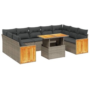 vidaXL Garden Sofa Set Grey - 1 of 4