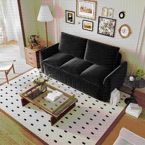 NicBex Couches for Living Room 70.9" Pull-Out Sofa Bed Velvet Upholstered 3-Seat Convertible Sleeper Sofa with 2-in-1 Pillow - 1 of 4