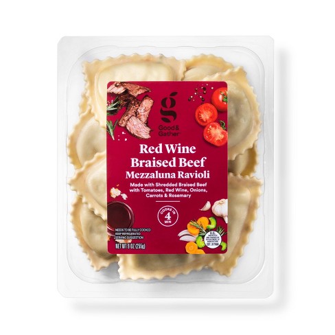 Red Wine Braised Beef Mezzaluna Ravioli - 9oz - Good & Gather™ : Target