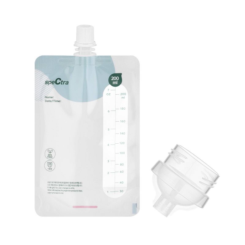 Spectra Simple Store Breast Milk Collection Storage Bags with Bottle Connector - 10ct, 4 of 6
