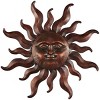 Metal Sun Wall Decor with Smiling Face and Curved Rays Copper - Olivia & May - 2 of 4