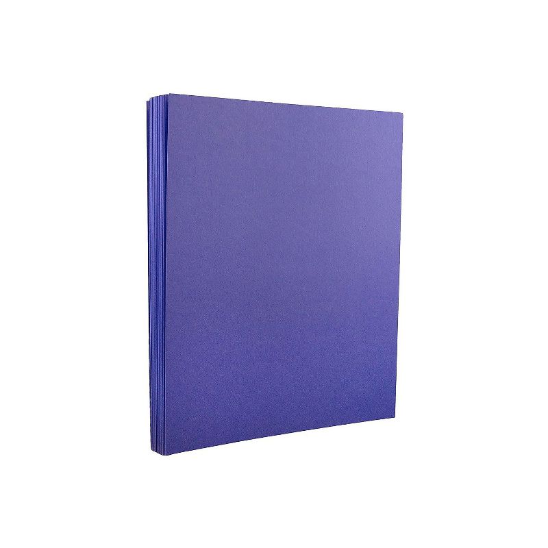 JAM Paper Smooth Colored Paper 24 lbs. 8.5" x 11" Violet Purple Recycled 50 Sheets/Pack (102129A), 2 of 3