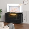 47.4-inch Multi-Functional TV Stand with 8 Drawers, RGB Smart Light Strip, Dual Power Outlets, Suitable for Multiple Scenarios - 2 of 4
