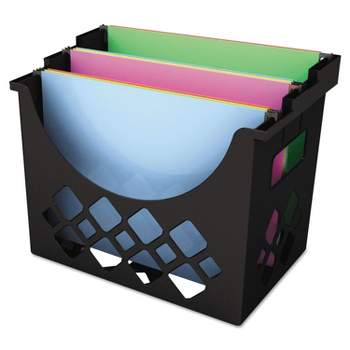 UNIVERSAL Recycled Desktop File Holder Plastic 13 1/4 X 8 1/2 X 9 5/8 Black 08123