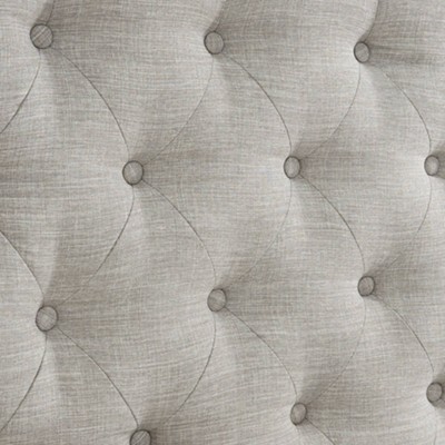 King Gray Upholstered Bed with Tufted Headboard