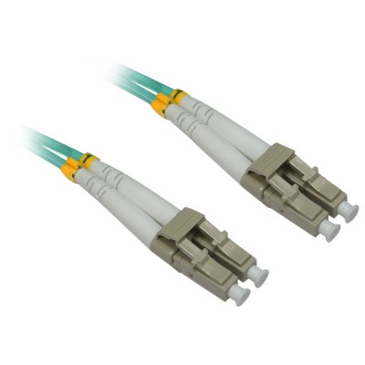 4XEM 9M AQUA Multimode LC To LC 50/125 Duplex Fiber Optic Patch Cable - Fiber Optic for Network Device - 29.53 ft - 2 x LC Male Network