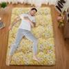 Japanese Floor Futon Mattress, Modern Floral Printed Tatami Mat, Thick Foldable Floor Mattress, Roll Up Sleeping Pad Portable - 3 of 4
