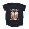 Nashville Music City Guitar Grunge - Womens Garment Dyed Tee - 2 of 3