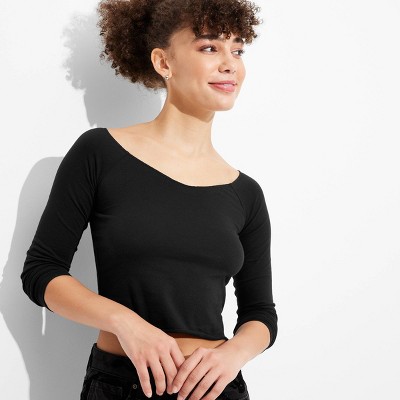 Women's Long Sleeve V-Neck T-Shirt - Wild Fable™