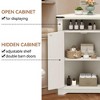 Farmhouse Style Corner Storage Cabinet with Barn Door, Floor Standing Cabinet with Adjustable Shelves for Living Room Bathroom Kitchen - 4 of 4