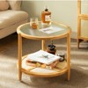 YIYIBYUS Round Coffee Table Modern Engineered Wood Living Room Table Center Table with Storage - 2 of 4