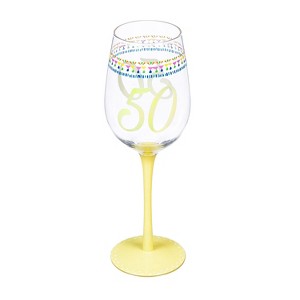 Evergreen Beautiful 50th Birthday Color Changing Wine Glass - 3 x 3 x 10 Inches - 1 of 4