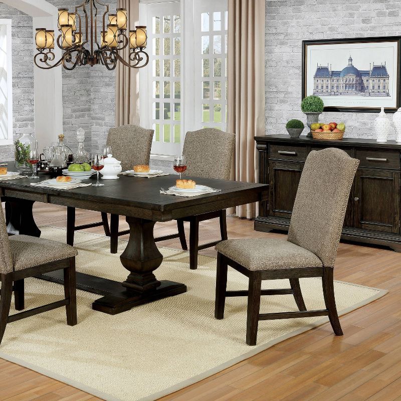 Set of 2 Lemieux Upholstered Dining Chairs Brown - HOMES: Inside + Out, 4 of 6