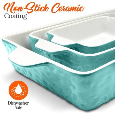 NutriChef Set di 10 Pezzi di Teglie da Forno Antiaderenti in Acciaio Carbonio, Include Lame per Biscotti, Stampo Muffin e Torte, Croccante per Pizza, con Manici in Silicone, Rame