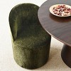 Modern Dining Chairs Set of 2 Chenille Upholstered Dining Chair with Wheels Round Dining Room Chair for Kitchen,Dining Room -Tanpinhause - 4 of 4