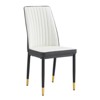 FONTOI 4PCS Dining Chairs with High Back Seat&Metal Legs for Family, Restaurants, Hotels, Coffee Shops, White&Gray, 16.7"*36.4"*17" - 4 of 4