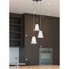 Toltec Lighting Europa 3 - Light Pendant in  Dark Granite with 5.5" Fluted Italian Ice Shade - 2 of 3