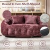 MOONMISS Giant Bean Bag Chair Couch, 57''W Oversized Bean Bag Sofa with Foam Filler, Lazy Loveseat Chair with 2 Pillows for Living Room - 4 of 4
