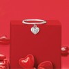 Ross-Simons 0.20 ct. t.w. Diamond Heart Charm Ring in 14kt White Gold - 4 of 4