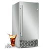 Velieta Ice Machine Commercial Ice Maker Machine, 90 Lbs /24H, 60 lbs Bin, Under Counter Built-in or Freestanding, Stainless Steel Household Use - 3 of 4