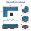 Garvee 7 Piece Outdoor Patio Furniture Set, PE Rattan Wicker Sofa Set, Outdoor Sectional Furniture Chair Set with Cushions and Tea Table - 2 of 4