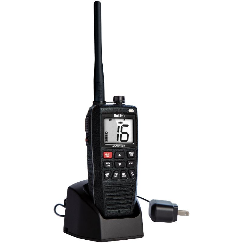 Uniden® Atlantis 275 Floating Handheld 2-Way VHF Marine Radio, 2 of 5