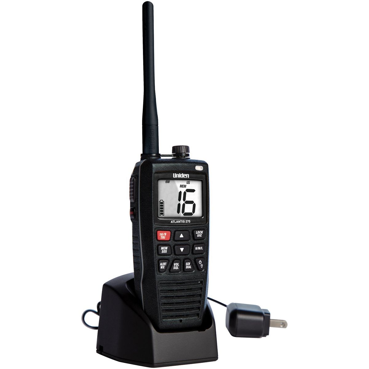 Uniden® Atlantis 275 Floating Handheld 2-Way VHF Marine Radio - thumbnail 4