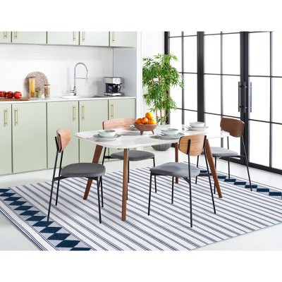 Ivory Cotton Handwoven Square Flatweave Montauk Rug - 6'