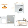 Cat Litter Box Enclosure, Hidden Kitty Litter Cat House & Side Table, Cat Box Cabinet with Vent Holes, Wooden Cabinet for Cats - 4 of 4