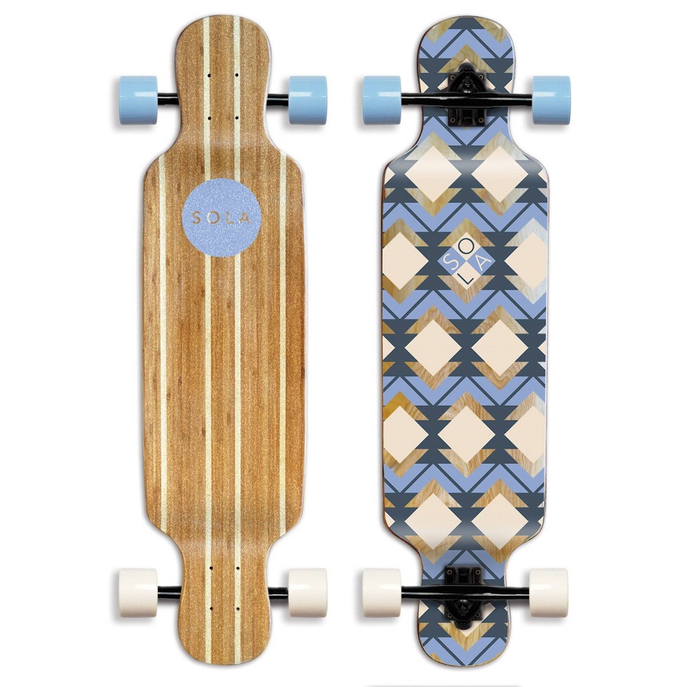 Photos - Skateboard Sola Sports 38.75" Bamboo Premium Graphic Design Complete Longboard  - Geometry