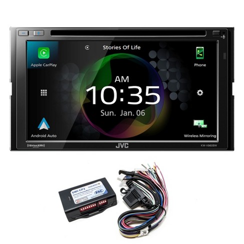 JVC KW-V960BW Car AV Receiver, Wireless CarPlay Android Auto, PAC SWI-CP2 - image 1 of 4