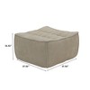 Modular Sofa,Lazy Floor Sofa, Linen Fabric Ottoman Module, Fireside Chair, Corner Relax Sofa Couch for Living Room, Apartment - 3 of 4