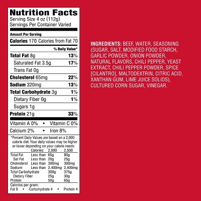 Fresh Cilantro Lime Beef Flank Steak Strips - 0.95-1.75 lbs - price per lb - Good & Gather™